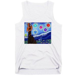 Dungeons Van Gogh Starry Night D20 Dragons Tank Top