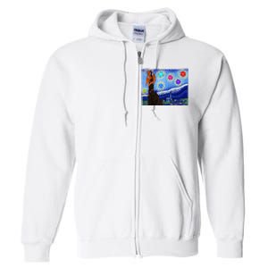 Dungeons Van Gogh Starry Night D20 Dragons Full Zip Hoodie