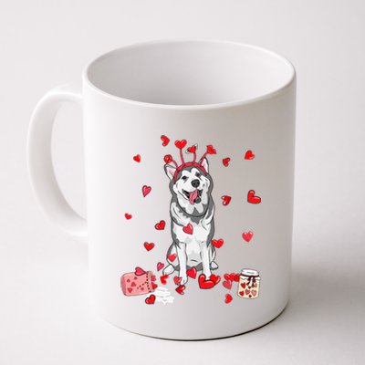 Dog Valentine Gift Cute Siberian Husky Valentine's Day Coffee Mug