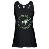 Derby Vintage Getting Lucky In Kentucky Horse Racing Ladies Essential Flowy Tank