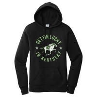 Derby Vintage Getting Lucky In Kentucky Horse Racing Women's Pullover Hoodie