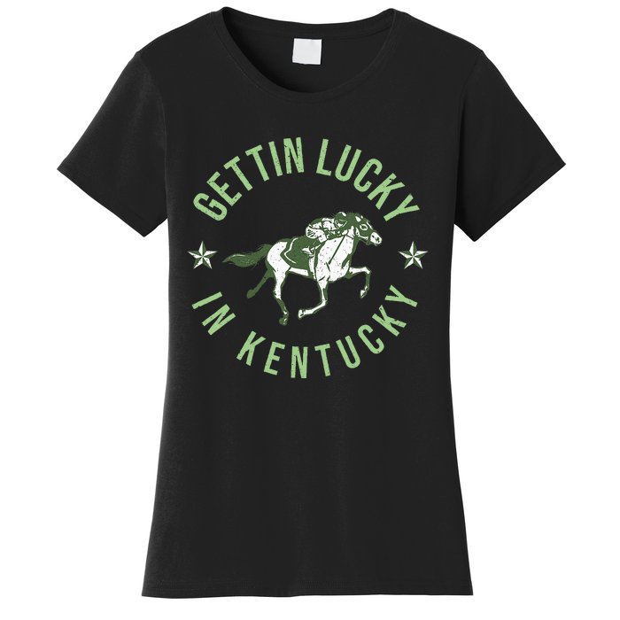 Derby Vintage Getting Lucky In Kentucky Horse Racing Women's T-Shirt