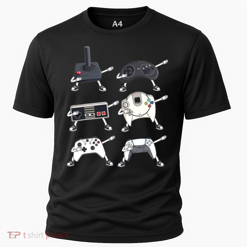 Dabbing Video Game Controllers Funny Boys Gamer Dab Cooling Performance Crew T-Shirt