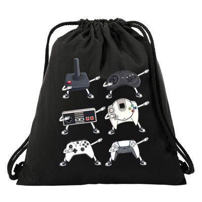 Dabbing Video Game Controllers Funny Boys Gamer Dab Drawstring Bag