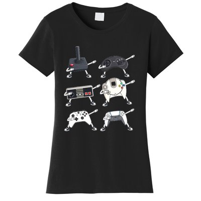 Dabbing Video Game Controllers Funny Boys Gamer Dab Women's T-Shirt