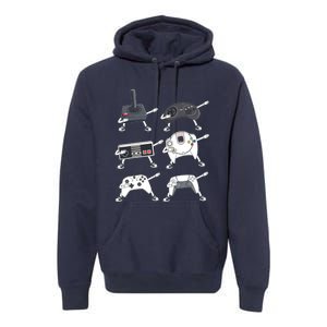 Dabbing Video Game Controllers Funny Gamer Dab Premium Hoodie