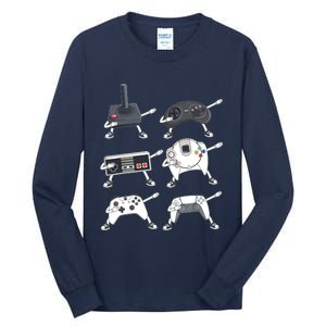 Dabbing Video Game Controllers Funny Gamer Dab Tall Long Sleeve T-Shirt