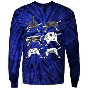 Dabbing Video Game Controllers Funny Gamer Dab Tie-Dye Long Sleeve Shirt