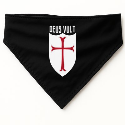 Deus Vult God Wills It Crusader Meme USA-Made Doggie Bandana