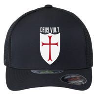 Deus Vult God Wills It Crusader Meme Flexfit Unipanel Trucker Cap