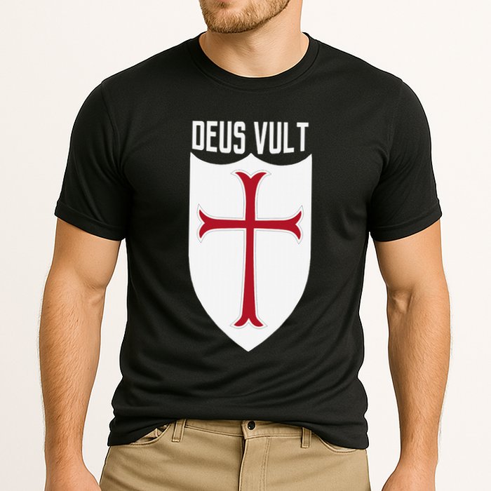 Deus Vult God Wills It Crusader Meme Performance Shirt