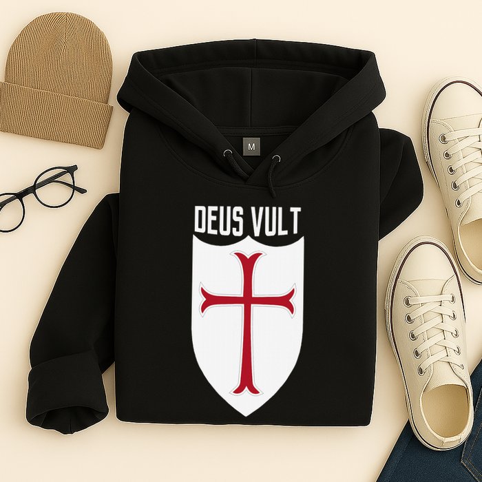 Deus Vult God Wills It Crusader Meme Hoodie