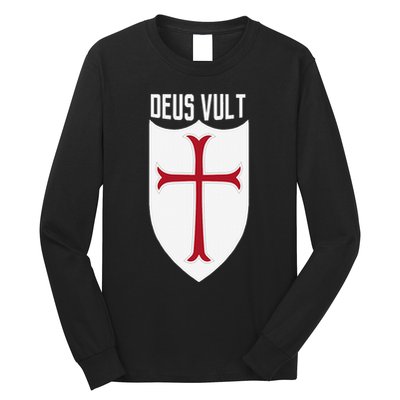 Deus Vult God Wills It Crusader Meme Long Sleeve Shirt