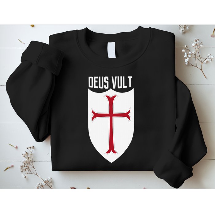 Deus Vult God Wills It Crusader Meme Sweatshirt