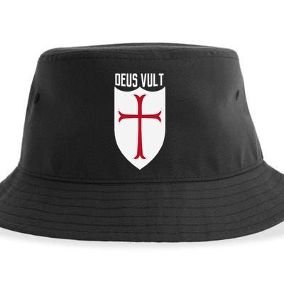 Deus Vult God Wills It Crusader Meme Sustainable Bucket Hat