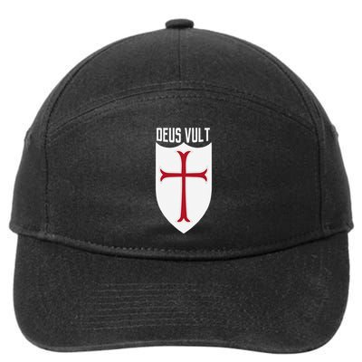 Deus Vult God Wills It Crusader Meme 7-Panel Snapback Hat