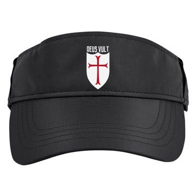 Deus Vult God Wills It Crusader Meme Adult Drive Performance Visor