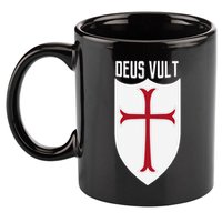 Deus Vult God Wills It Crusader Meme 11oz C Handle Ceramic Mug