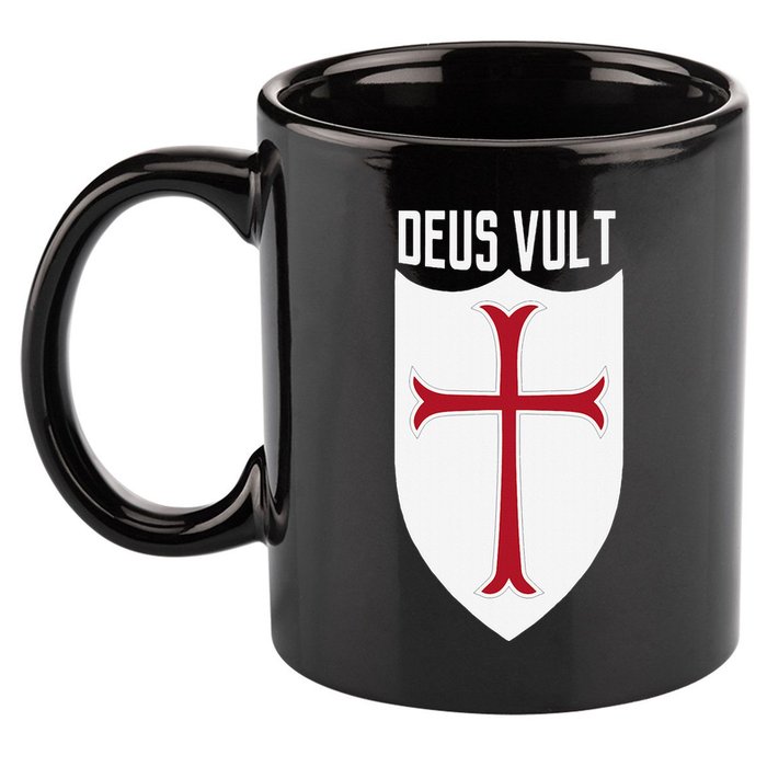 Deus Vult God Wills It Crusader Meme 11oz C Handle Ceramic Mug