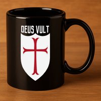Deus Vult God Wills It Crusader Meme 11oz C Handle Ceramic Mug