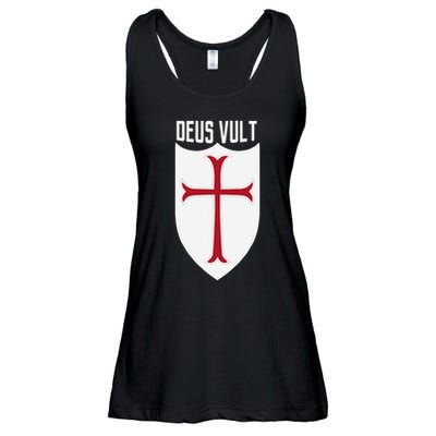 Deus Vult God Wills It Crusader Meme Ladies Essential Flowy Tank