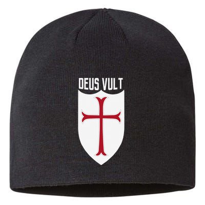 Deus Vult God Wills It Crusader Meme Sustainable Beanie