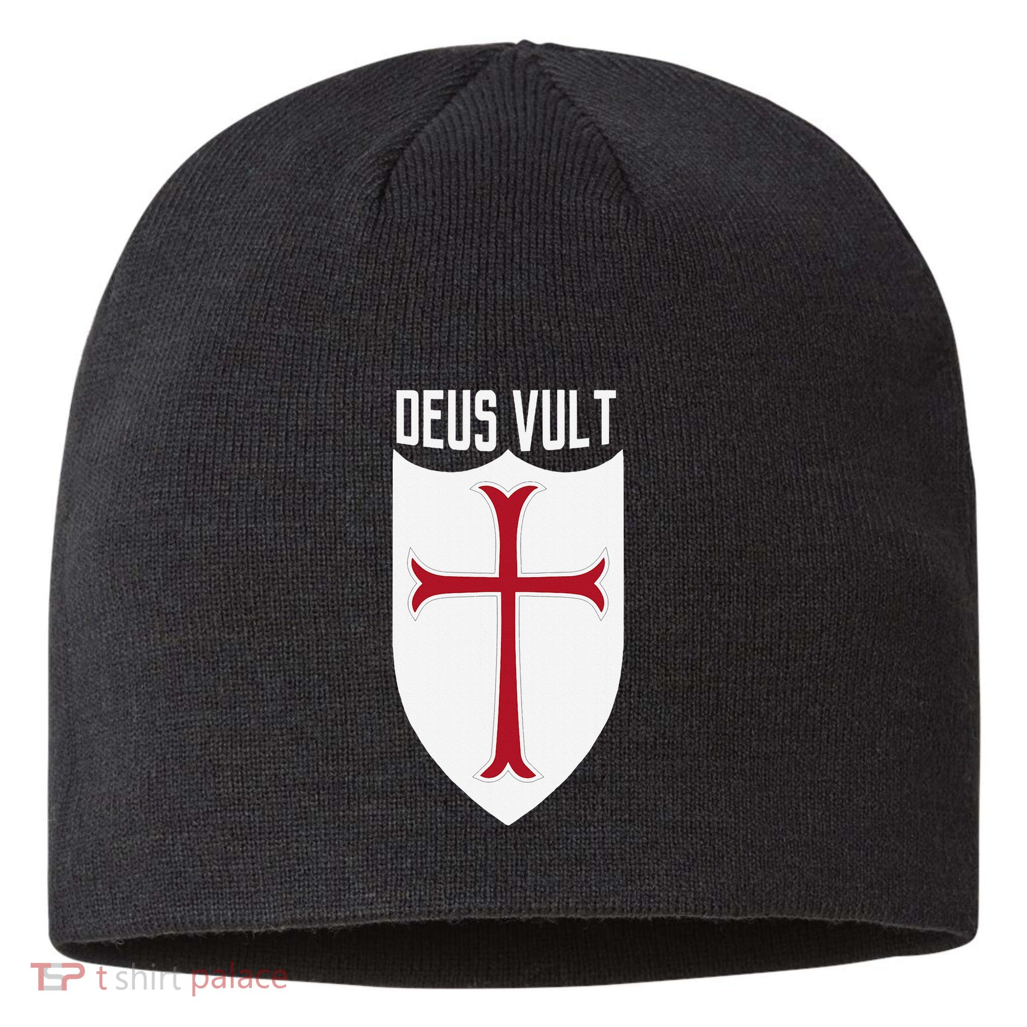 Deus Vult God Wills It Crusader Meme Sustainable Beanie