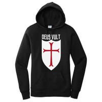 Deus Vult God Wills It Crusader Meme Women's Pullover Hoodie