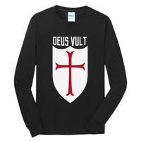Deus Vult God Wills It Crusader Meme Tall Long Sleeve T-Shirt