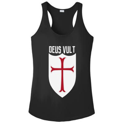 Deus Vult God Wills It Crusader Meme Ladies PosiCharge Competitor Racerback Tank
