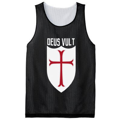 Deus Vult God Wills It Crusader Meme Mesh Reversible Basketball Jersey Tank