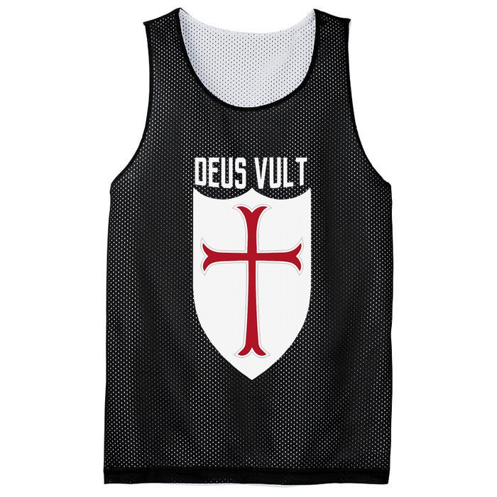 Deus Vult God Wills It Crusader Meme Mesh Reversible Basketball Jersey Tank