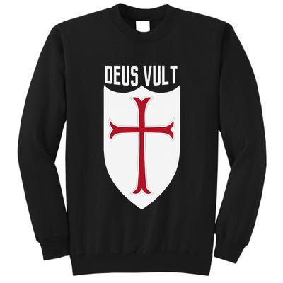 Deus Vult God Wills It Crusader Meme Tall Sweatshirt