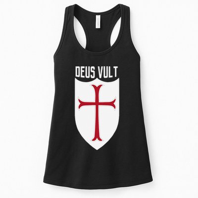 Deus Vult God Wills It Crusader Meme Womens Tank Top