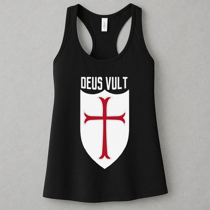 Deus Vult God Wills It Crusader Meme Womens Tank Top