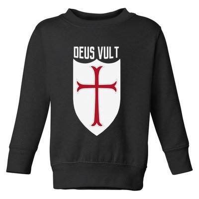 Deus Vult God Wills It Crusader Meme Toddler Sweatshirt