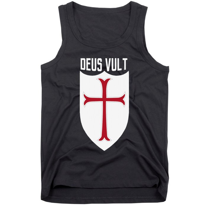 Deus Vult God Wills It Crusader Meme Tank Top