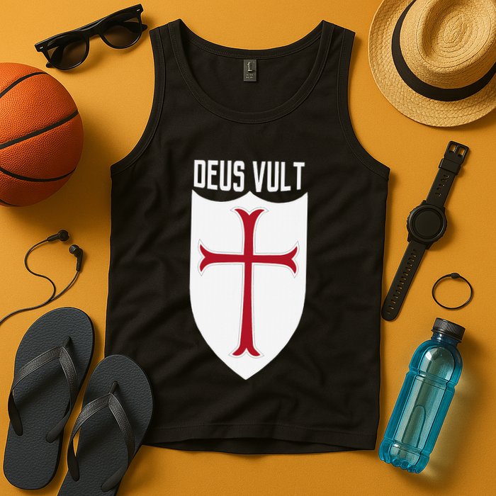 Deus Vult God Wills It Crusader Meme Tank Top