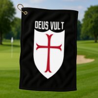 Deus Vult God Wills It Crusader Meme Golf Towel