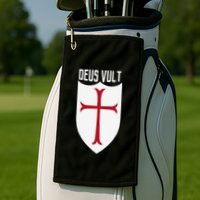 Deus Vult God Wills It Crusader Meme Golf Towel