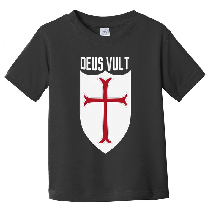 Deus Vult God Wills It Crusader Meme Toddler T-Shirt
