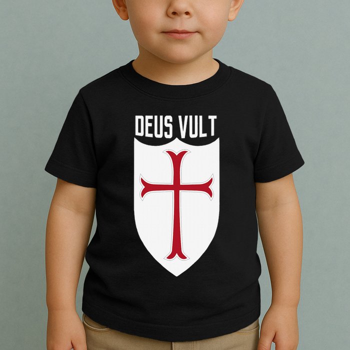 Deus Vult God Wills It Crusader Meme Toddler T-Shirt