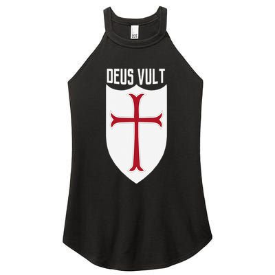 Deus Vult God Wills It Crusader Meme Women's Perfect Tri Rocker Tank