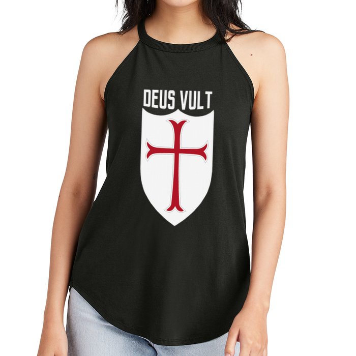 Deus Vult God Wills It Crusader Meme Women's Perfect Tri Rocker Tank