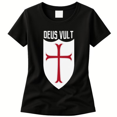 Deus Vult God Wills It Crusader Meme Womens T-Shirt