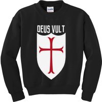 Deus Vult God Wills It Crusader Meme Kids Sweatshirt