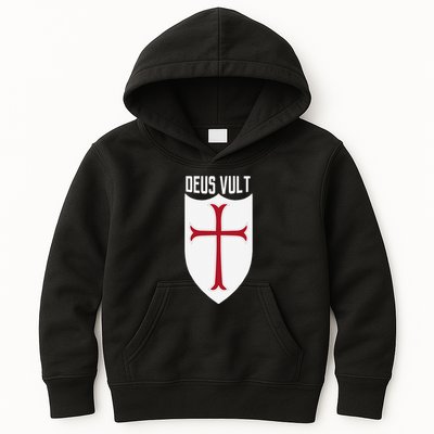 Deus Vult God Wills It Crusader Meme Kids Hoodie