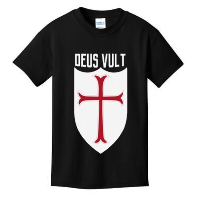 Deus Vult God Wills It Crusader Meme Kids T-Shirt
