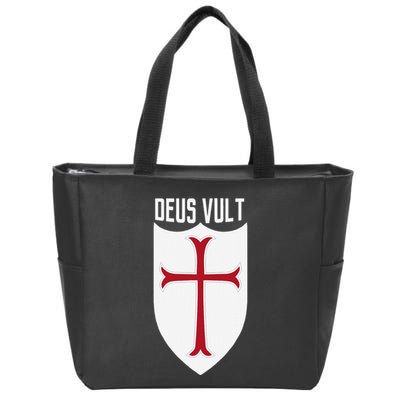 Deus Vult God Wills It Crusader Meme Zip Tote Bag