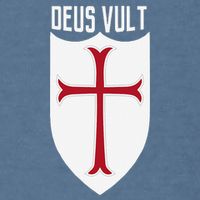 Deus Vult God Wills It Crusader Meme Garment-Dyed Sweatshirt